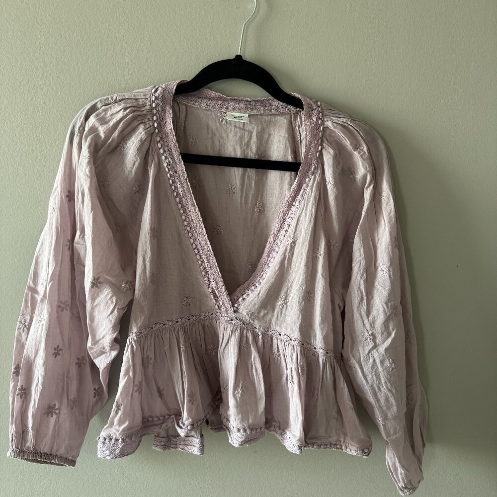 Sunday Best Purple Blouse Small
